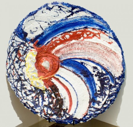 Fragmentos Cósmicos - Prato modelado em massa / Pintura em esmaltes